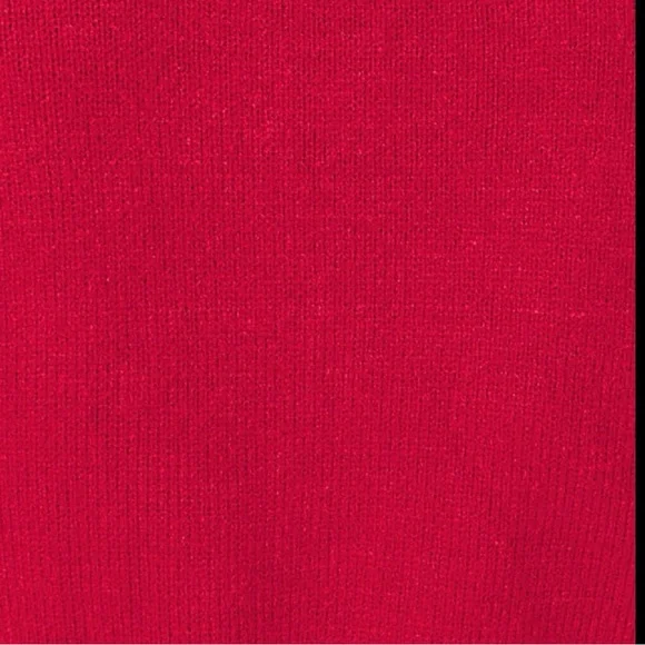 Lilly Pulitzer LZONA Sweater Poinsettia Red Sz Large Pearl Embellished tried on